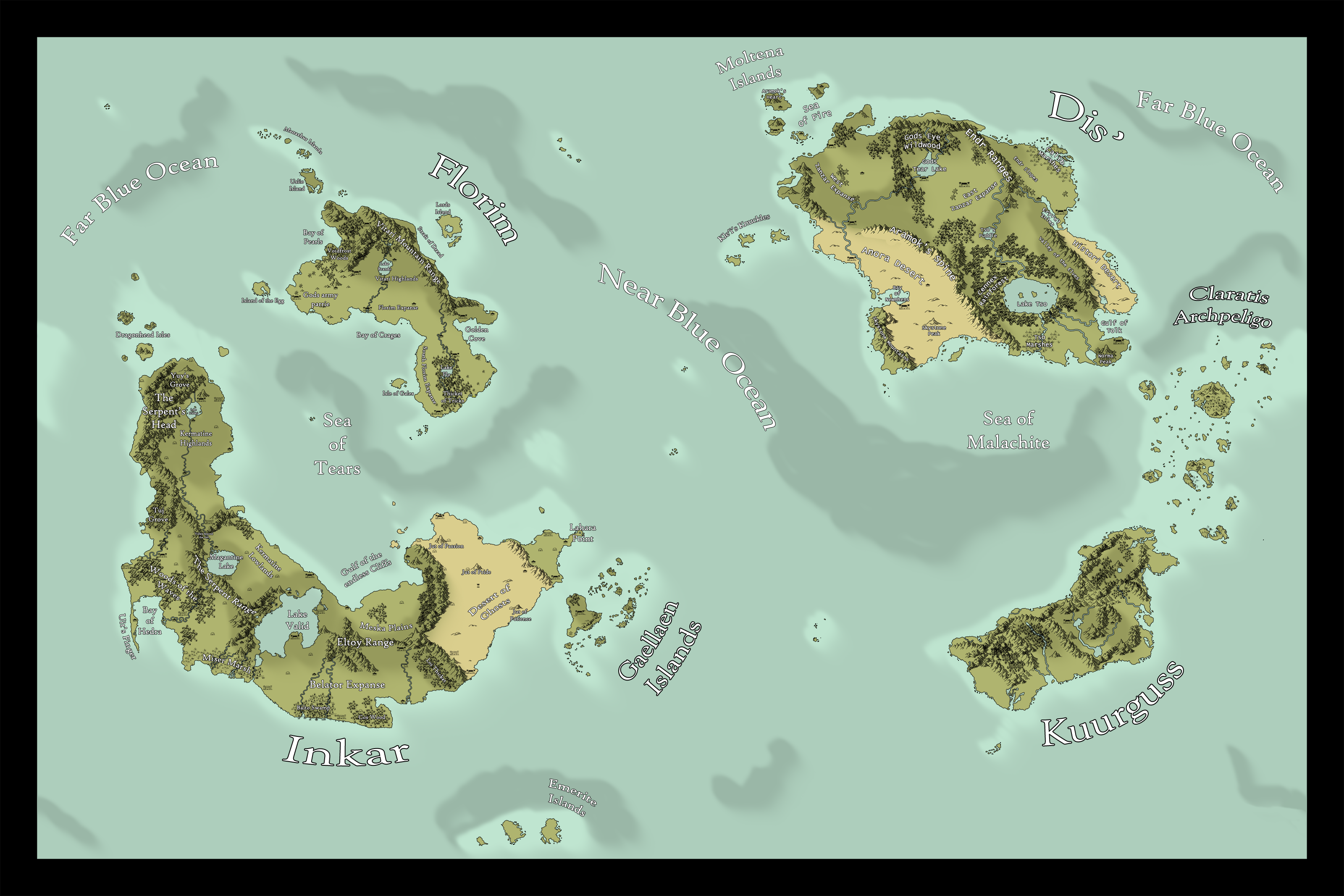 Map of the fantasy world, Nelt An image of the Character Mipton dressed as Hatsune Miku